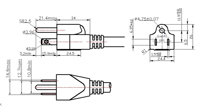 Canada (Canada) Plug Details-Ningbo Qiaopu Electric Co., Ltd.