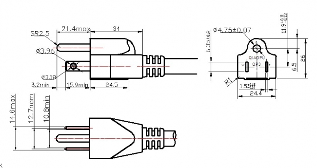 Taiwan (Taiwan) Plug Details-Ningbo qiaopu Electric Co., Ltd.