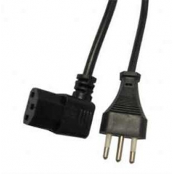 D08/QT3-W, Italy computer power cord, right-angle computer plug,IEC13 plug