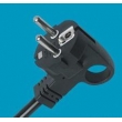 欧规带拉环带接地插头电源线，VDE认证电源线，欧标烟斗插电源线