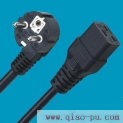 VDE approved 16A power cord,the German pipe plug,C19 power cord,IP44 with IEC 19 Power cord
