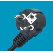 欧规带接地90度插头，VDE认证电源线，欧规烟斗插，欧标电源线插头