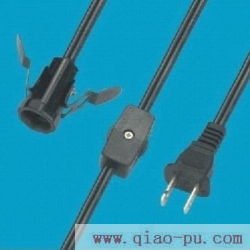 With the gear switch power cord, dimmer switch, E14 lamp holder power cord