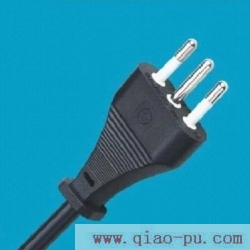 Italian three-core power cord,IMQ certification three pin plugs,Italy plug power cable