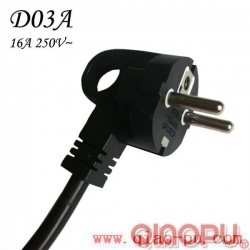 D03A-Qiaopu power cord,ring-pull power cord, VDE power cord,EU power cord