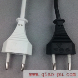 Europe power cord|Two pin VDE Plug|Germany D01(Y001) power cable|European cord|VDE power cord-Ningbo Qiaopu Electric Co., Ltd.