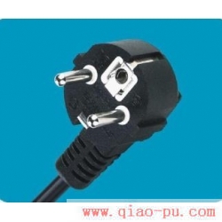 South Korea three core pipe plug 90 degree angle plug in Korea, South Korea Certified power cord