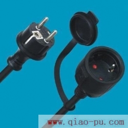 European waterproof extension cord,VDE waterproof plug extension cable,IP44 Germany extend line