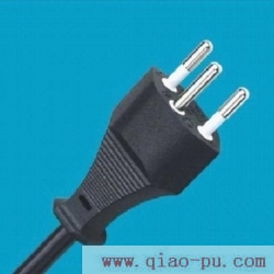 Swiss standard three-pin plug,Switzerland +S Certified power cord,SEV certified Swiss power cord